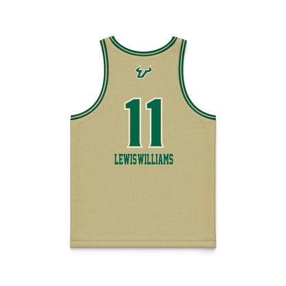 USF - NCAA Women's Basketball : Kirsten Lewis-Williams - Gold Basketball Jersey-1