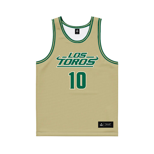 USF - NCAA Women's Basketball : Edyn Battle - Gold Basketball Jersey-0