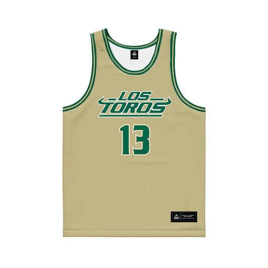 USF - NCAA Women's Basketball : Stefanie Ingram - Gold Basketball Jersey-0