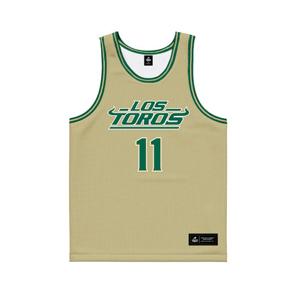 USF - NCAA Women's Basketball : Kirsten Lewis-Williams - Gold Basketball Jersey-0