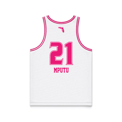 USF - NCAA Women's Basketball : Lor Mputu - White Basketball Jersey-1