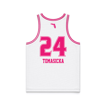 USF - NCAA Women's Basketball : Raina Tomasicka - White Basketball Jersey-1