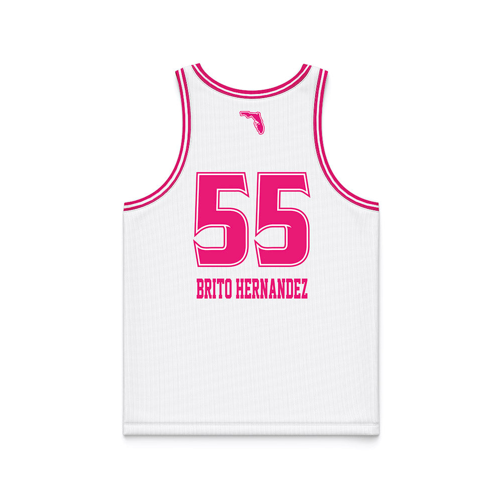 USF - NCAA Women's Basketball : Carla Brito Hernandez - White Basketball Jersey-1