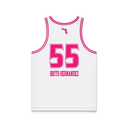 USF - NCAA Women's Basketball : Carla Brito Hernandez - White Basketball Jersey-1