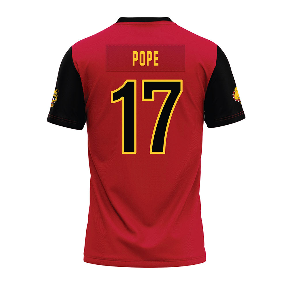 Ferris State - NCAA Football : Quentin Pope - Red Premium Football Jersey-1