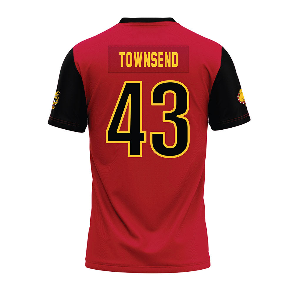 Ferris State - NCAA Football : Razah Townsend - Red Premium Football Jersey-1