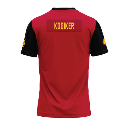 Ferris State - NCAA Cheerleading : Allie Kooiker - Red Premium Football Jersey-1