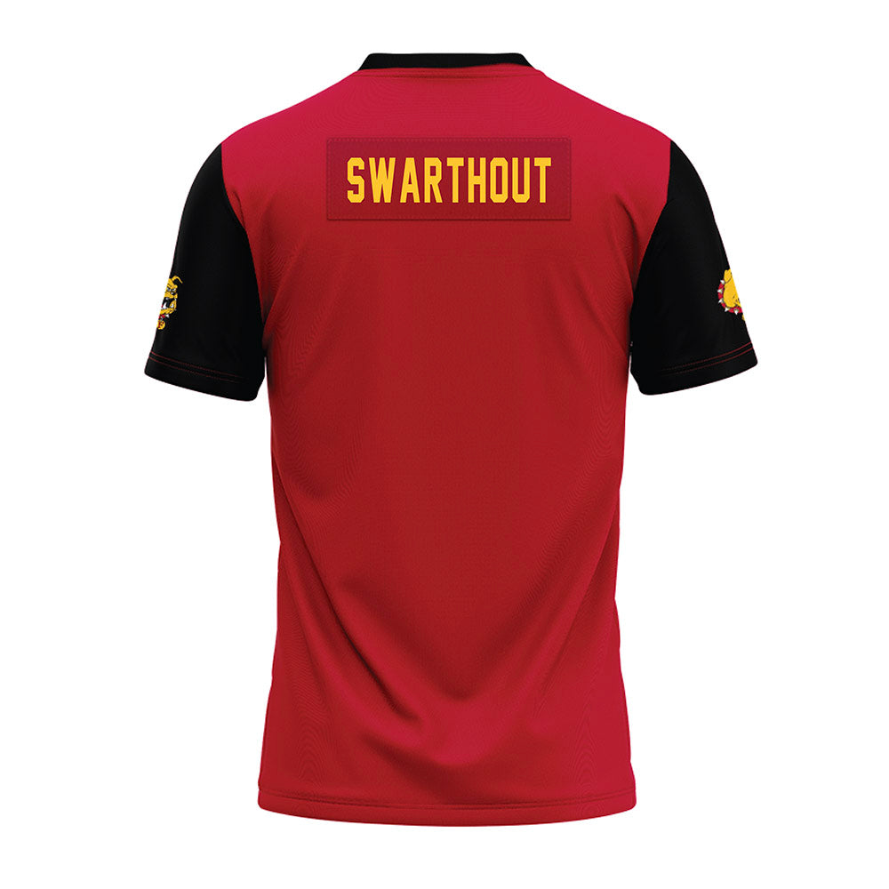 Ferris State - STUNT : Adrianna Swarthout - Red Premium Football Jersey-1