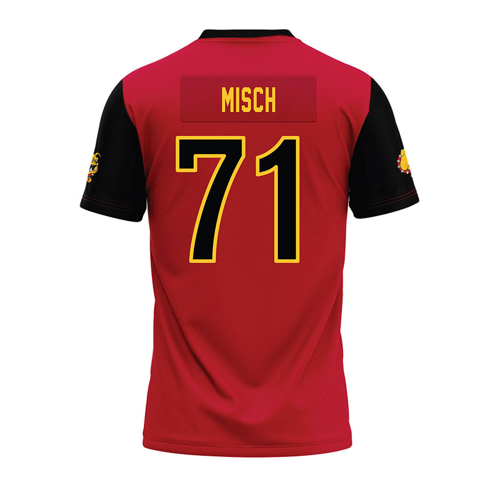Ferris State - NCAA Football : Matthew Misch - Red Premium Football Jersey-1