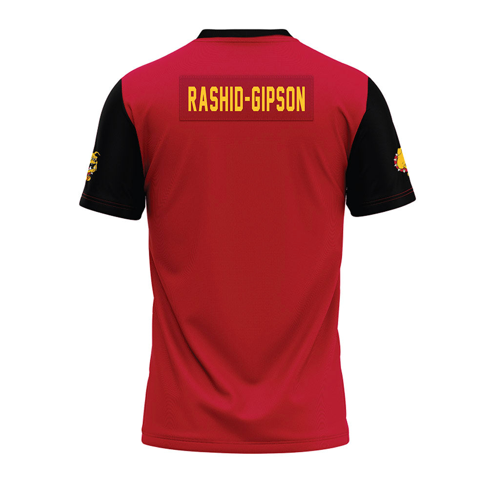Ferris State - STUNT : Brea Rashid-Gipson - Red Premium Football Jersey-1