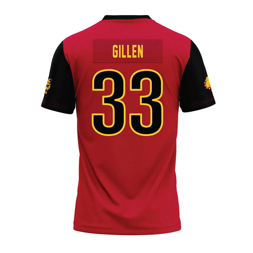 Ferris State - NCAA Football : Coties Gillen - Red Premium Football Jersey-1