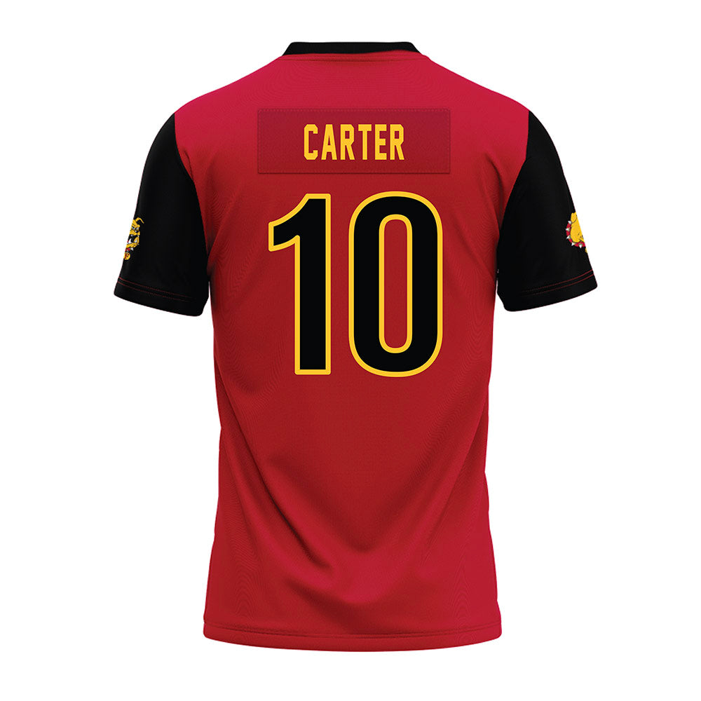 Ferris State - NCAA Football : Ralph carter Carter - Red Premium Football Jersey-1