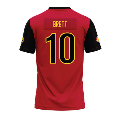 Ferris State - NCAA Football : Taariik Brett - Red Premium Football Jersey-1