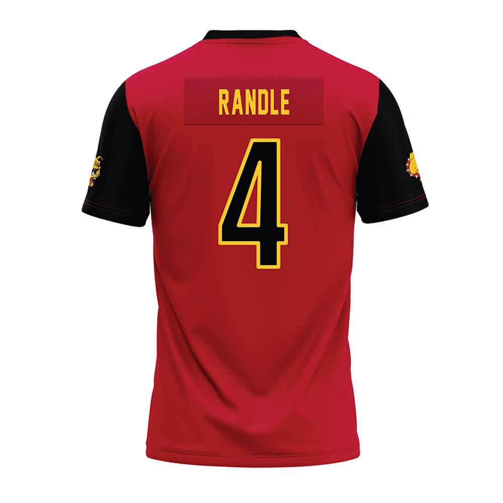 Ferris State - NCAA Football : Tyrin Randle - Red Premium Football Jersey-1