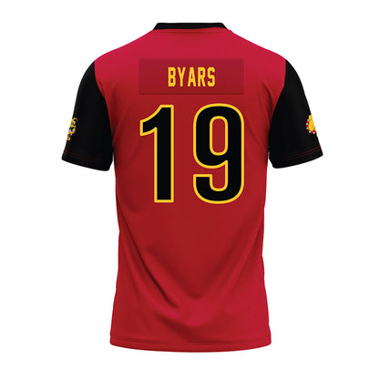 Ferris State - NCAA Football : Zay Byars - Red Premium Football Jersey-1