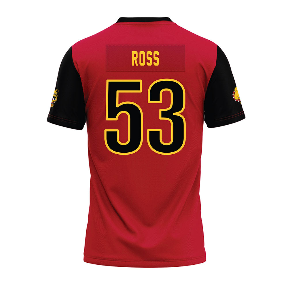 Ferris State - NCAA Football : Ryan Ross - Red Premium Football Jersey-1