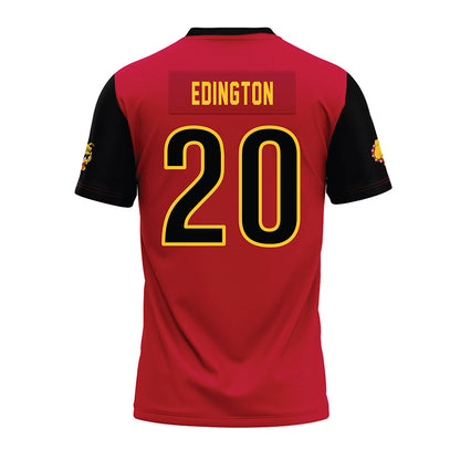 Ferris State - NCAA Football : Jaden Edington - Red Premium Football Jersey-1