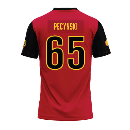 Ferris State - NCAA Football : Cory Pecynski - Red Premium Football Jersey-1