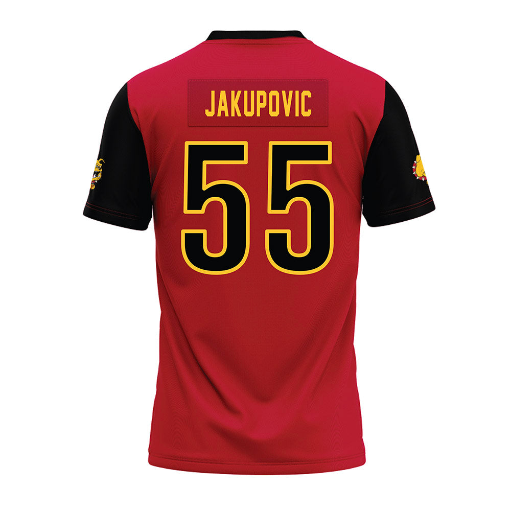 Ferris State - NCAA Football : Elmir Jakupovic - Red Premium Football Jersey-1