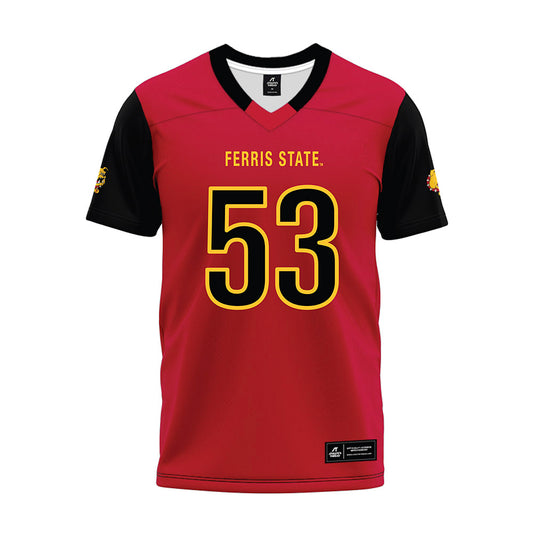 Ferris State - NCAA Football : Ryan Ross - Red Premium Football Jersey-0