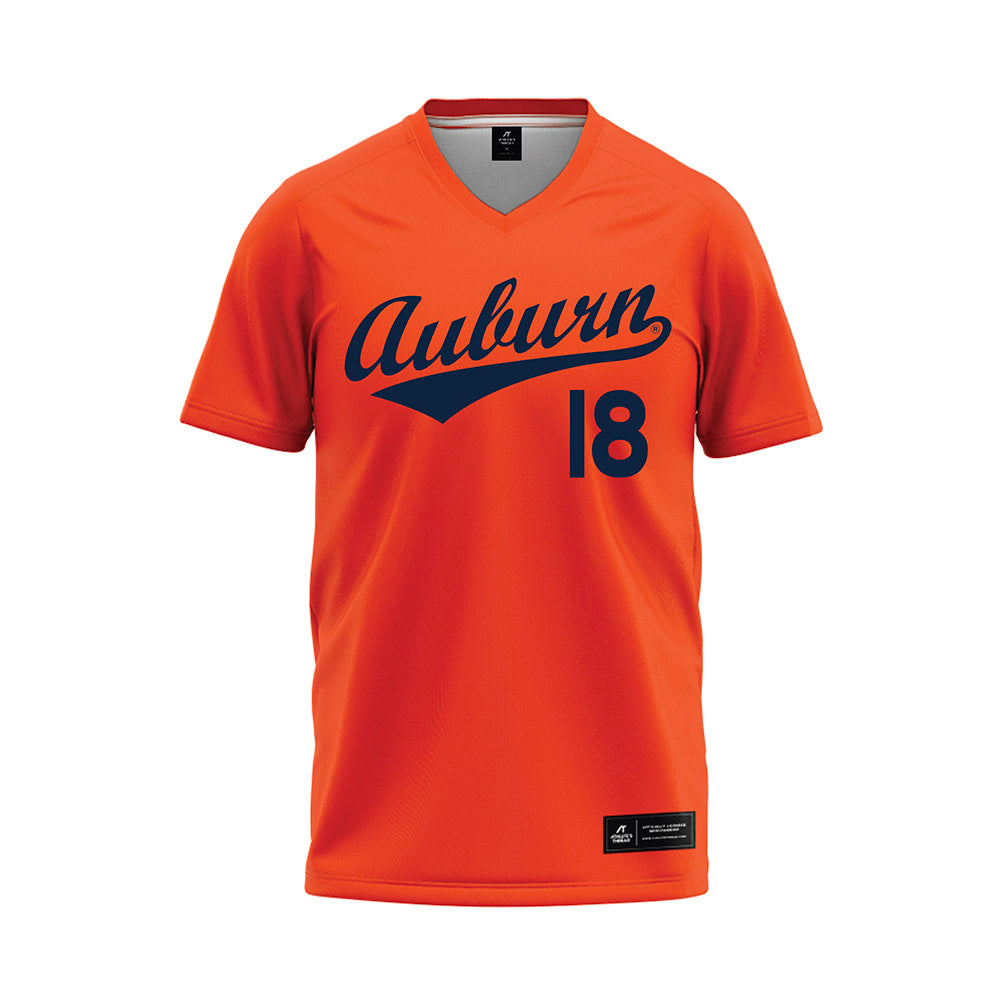 Auburn - NCAA Softball : Brit Godfrey - Orange Baseball Jersey-0