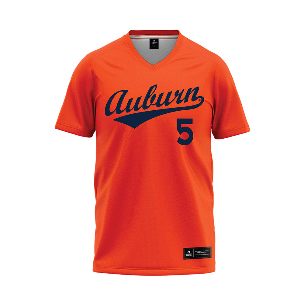 Auburn - NCAA Softball : Georgia Lessmann - Orange Baseball Jersey-0