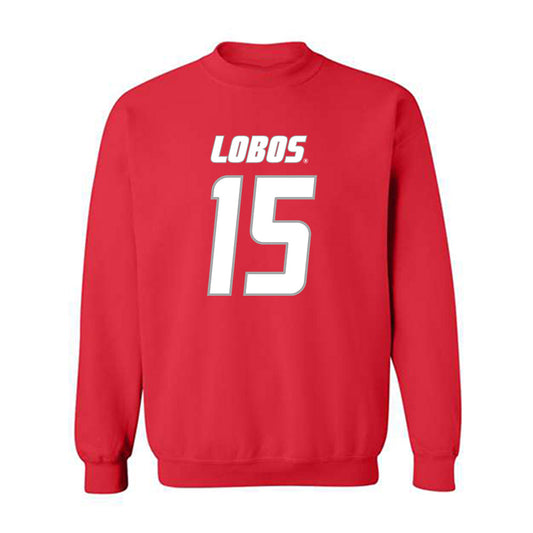 New Mexico - NCAA Football : Xavier Slayton - Classic Shersey Crewneck Sweatshirt-0