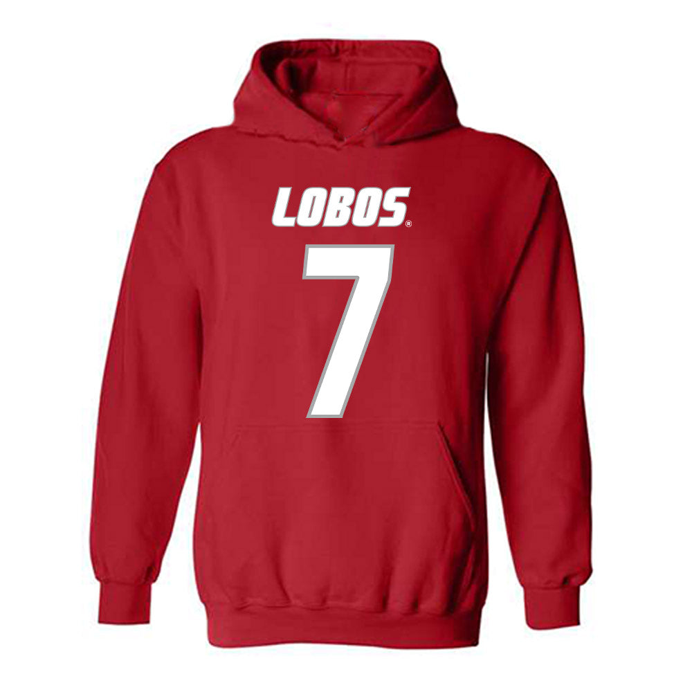 New Mexico - NCAA Men's Basketball : Sir Marius Jones - Classic Shersey Hooded Sweatshirt-0