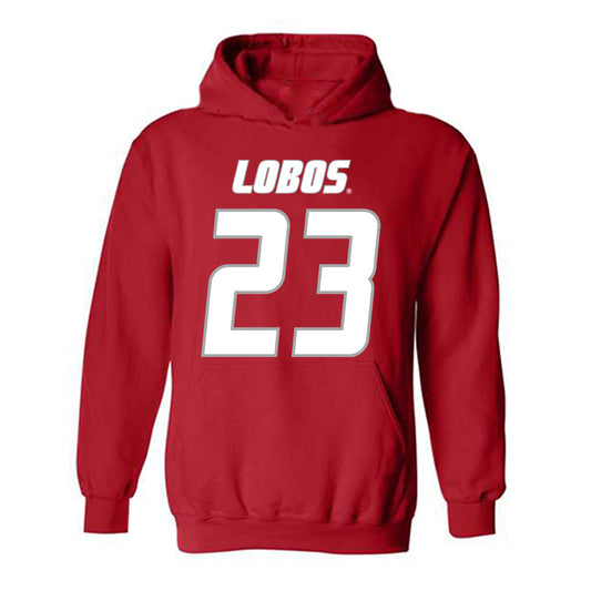 New Mexico - NCAA Men's Basketball : Jake Hall - Classic Shersey Hooded Sweatshirt-0