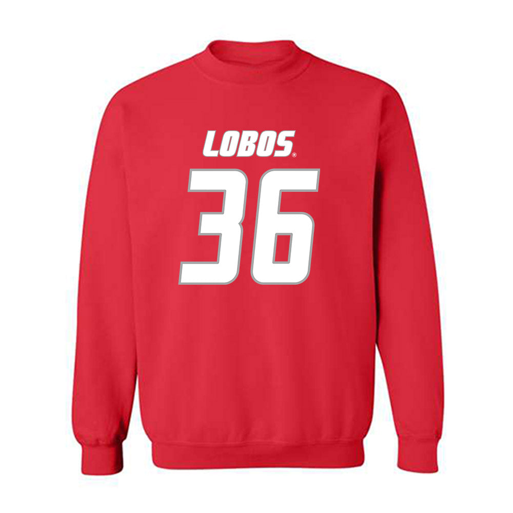 New Mexico - NCAA Baseball : Elias Fiddler - Classic Shersey Crewneck Sweatshirt-0