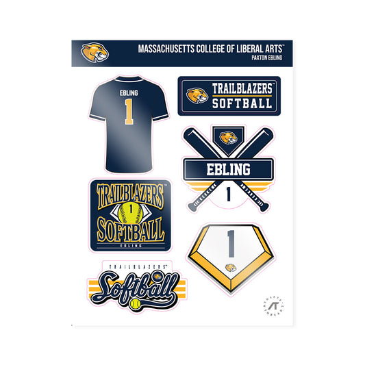 MCLA - NCAA Softball : Paxton Ebling - Sticker Sheet-0