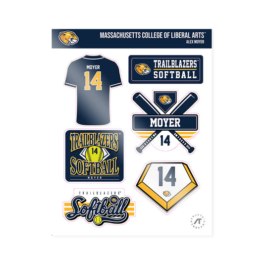MCLA - NCAA Softball : Alex Moyer - Sticker Sheet-0