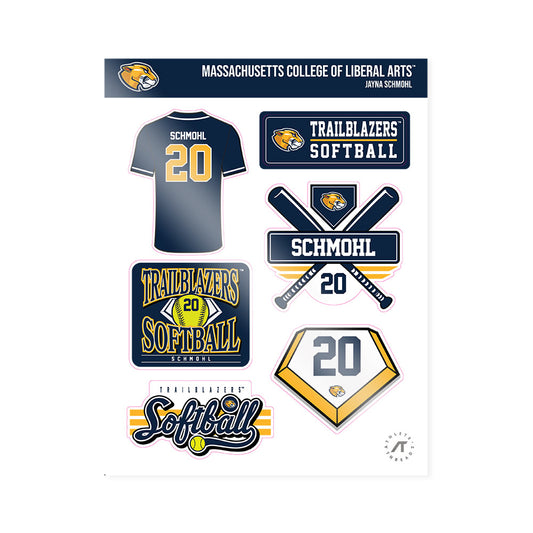 MCLA - NCAA Softball : Jayna Schmohl - Sticker Sheet-0