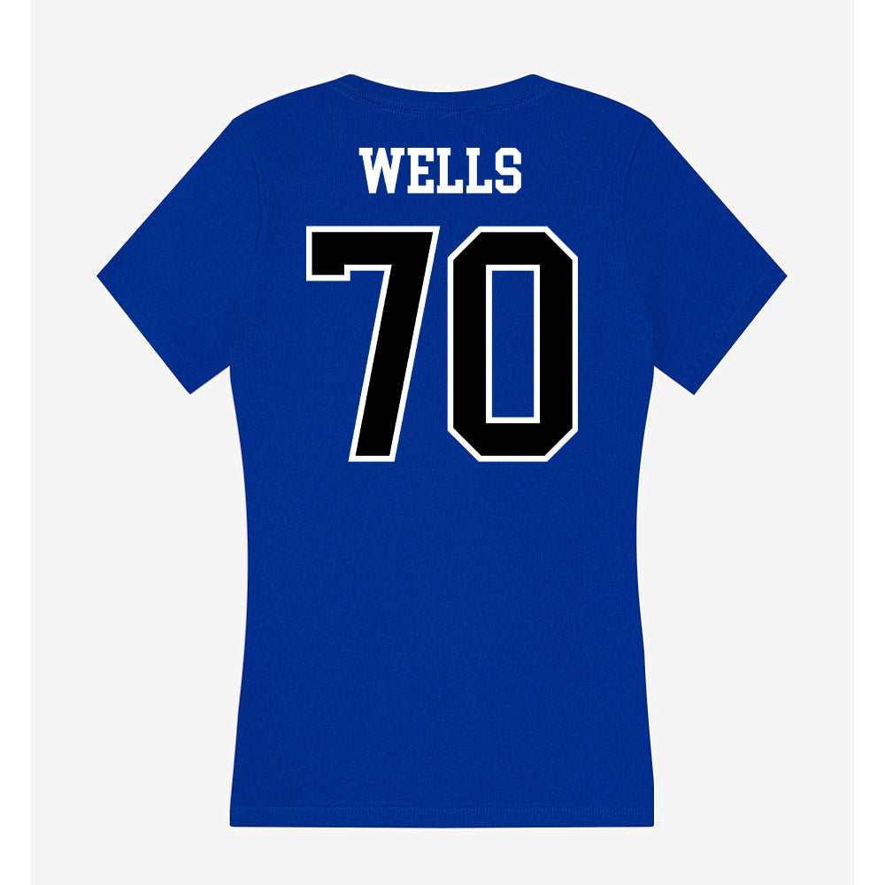 Westfield State - NCAA Football : Chandise Wells - Women's V-Neck T-Shirt-1