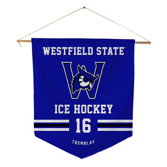 Westfield State - NCAA Men's Ice Hockey : Xavier Tremblay - Pennant - 18" x 21"-0