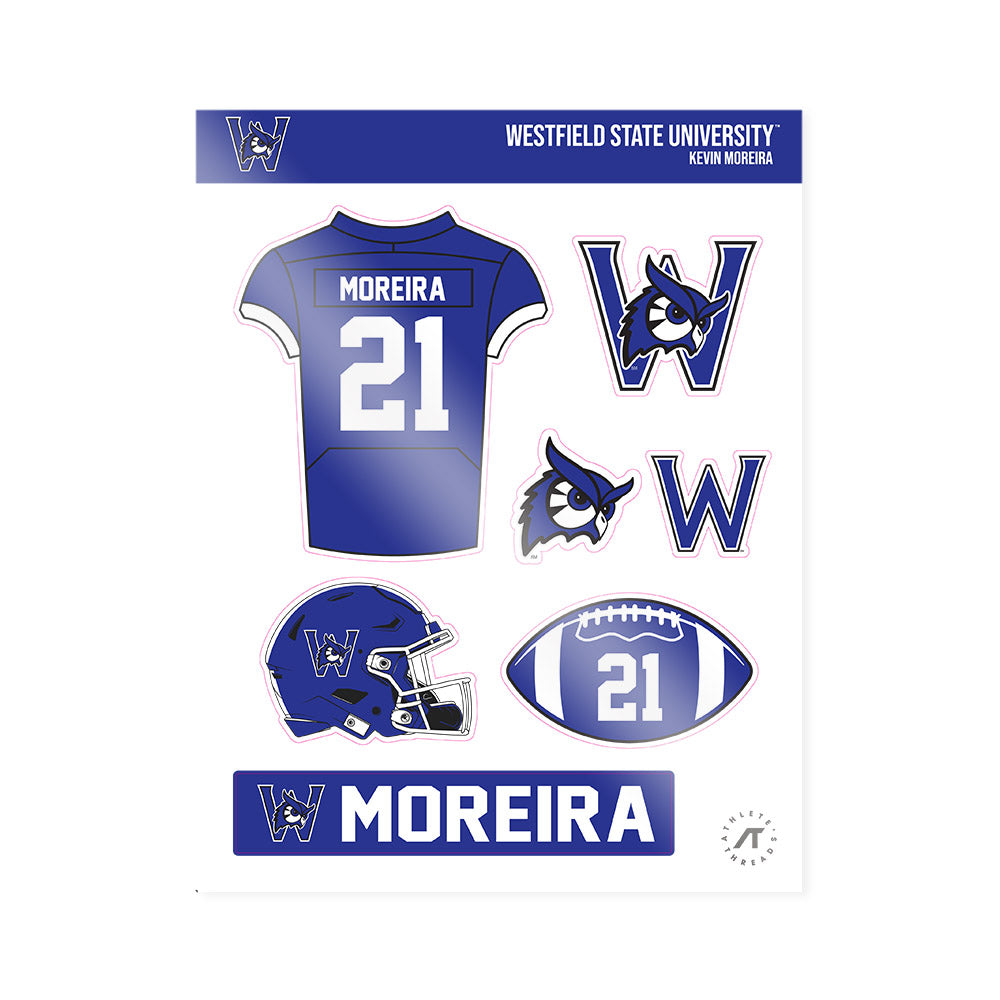 Westfield State - NCAA Football : Kevin Moreira - Sticker Sheet-0