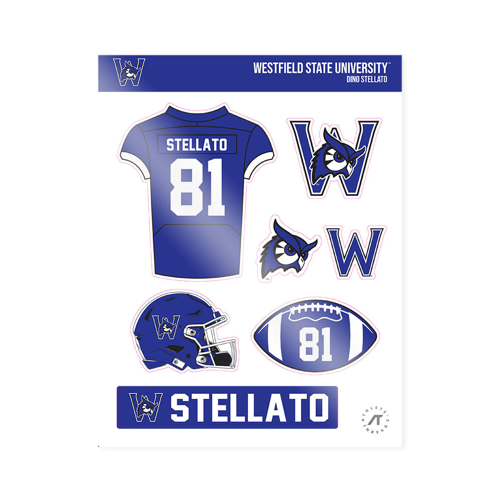 Westfield State - NCAA Football : Dino Stellato - Sticker Sheet-0