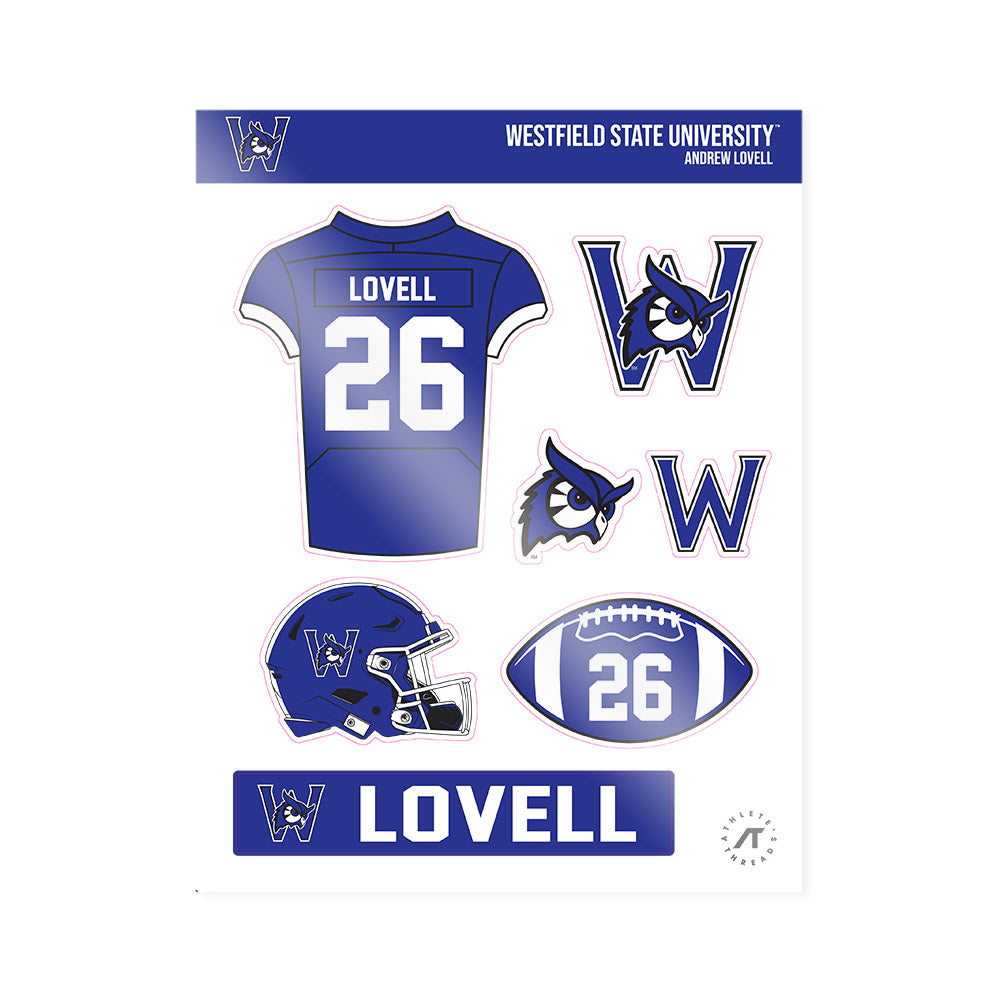 Westfield State - NCAA Football : Andrew Lovell - Sticker Sheet-0