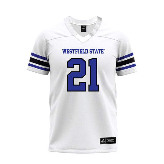 Westfield State - NCAA Football : Kevin Moreira - White Premium Football Jersey-0