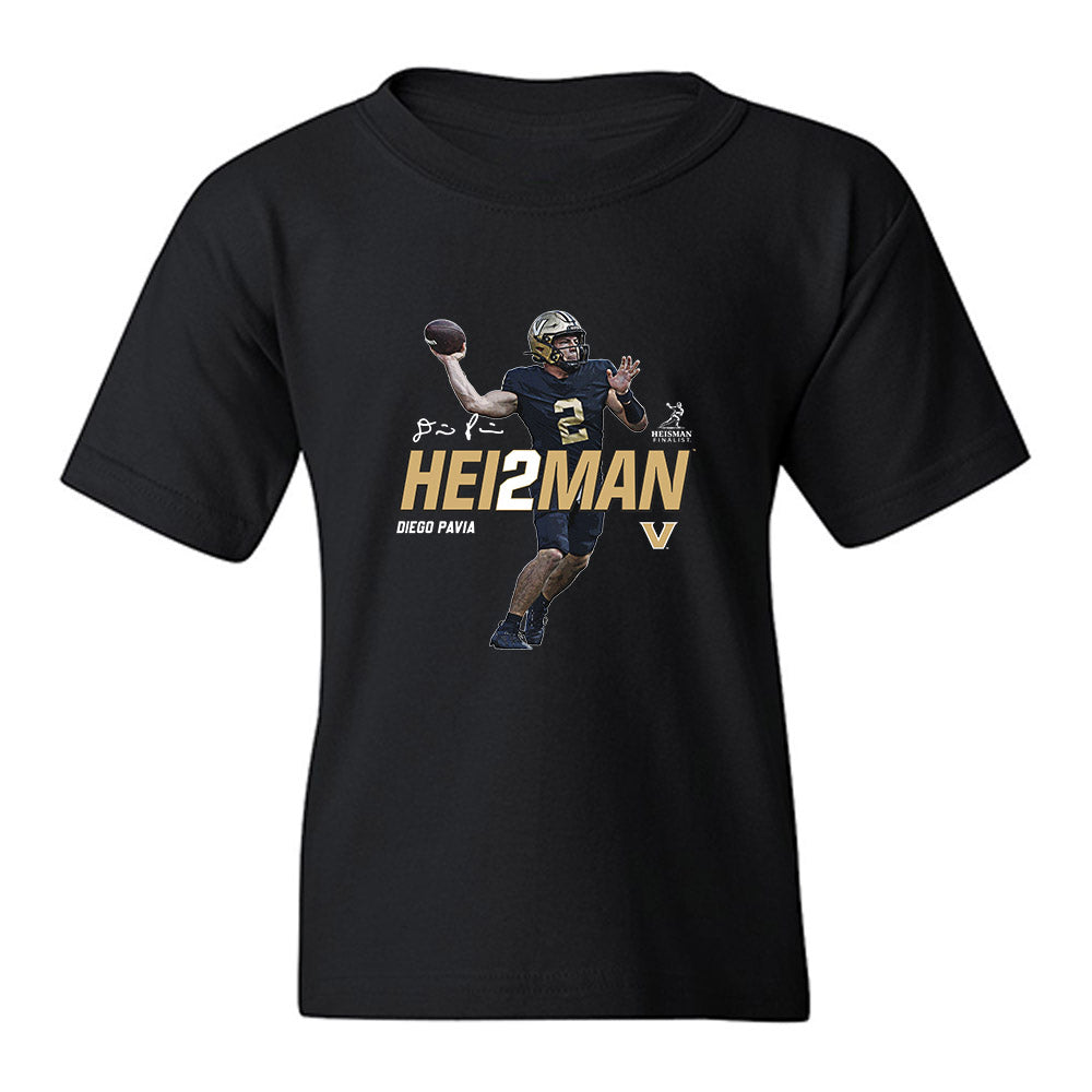 Vanderbilt - NCAA Football : Diego Pavia - Heisman Finalist Youth T-Shirt-0