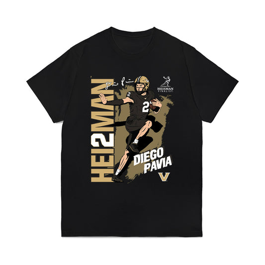 Vanderbilt - NCAA Football : Diego Pavia - Heisman Finalist Stance Comfort Colors T-Shirt-0