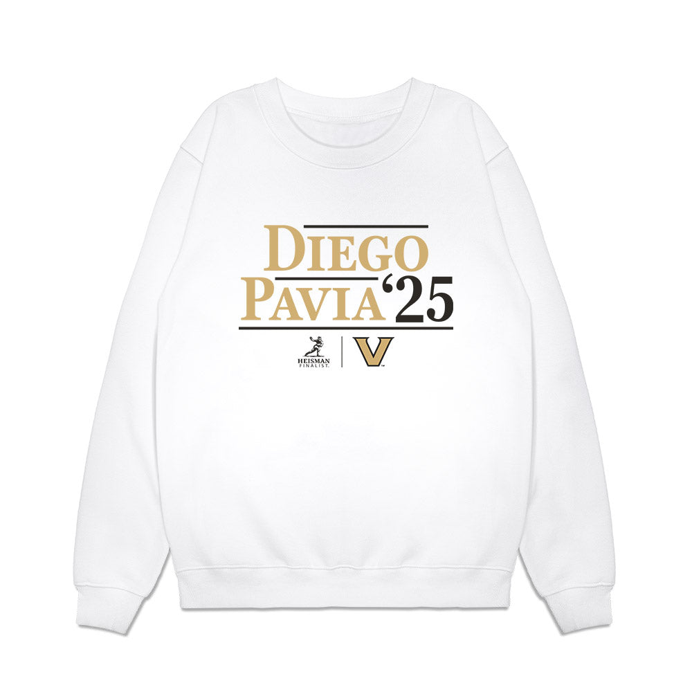 Vanderbilt - NCAA Football : Diego Pavia - Heisman Finalist Campaign Tee Premium Crewneck Sweatshirt-0