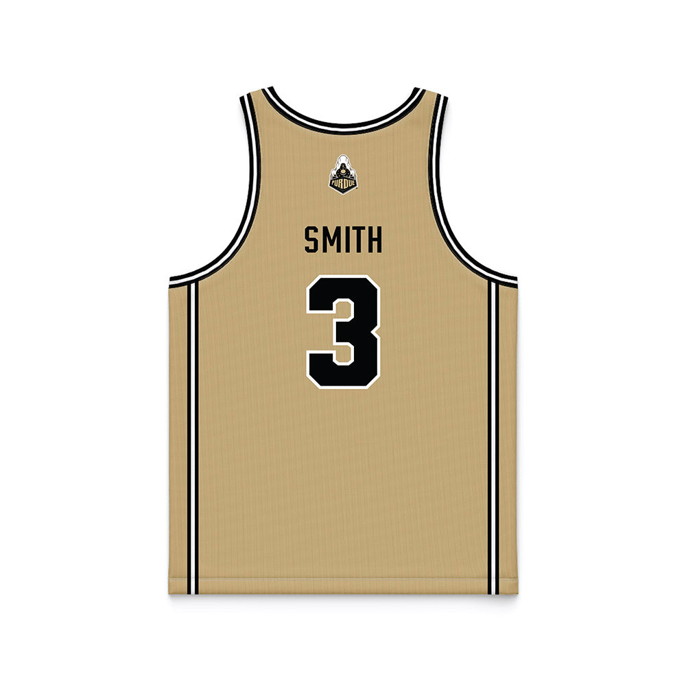 Purdue - NCAA Women's Basketball : Nya Smith - Gold Basketball Jersey-1