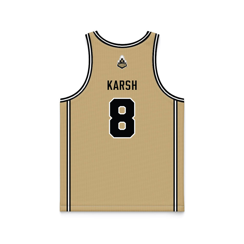 Purdue - NCAA Women's Basketball : Hila Karsh - Gold Basketball Jersey-1