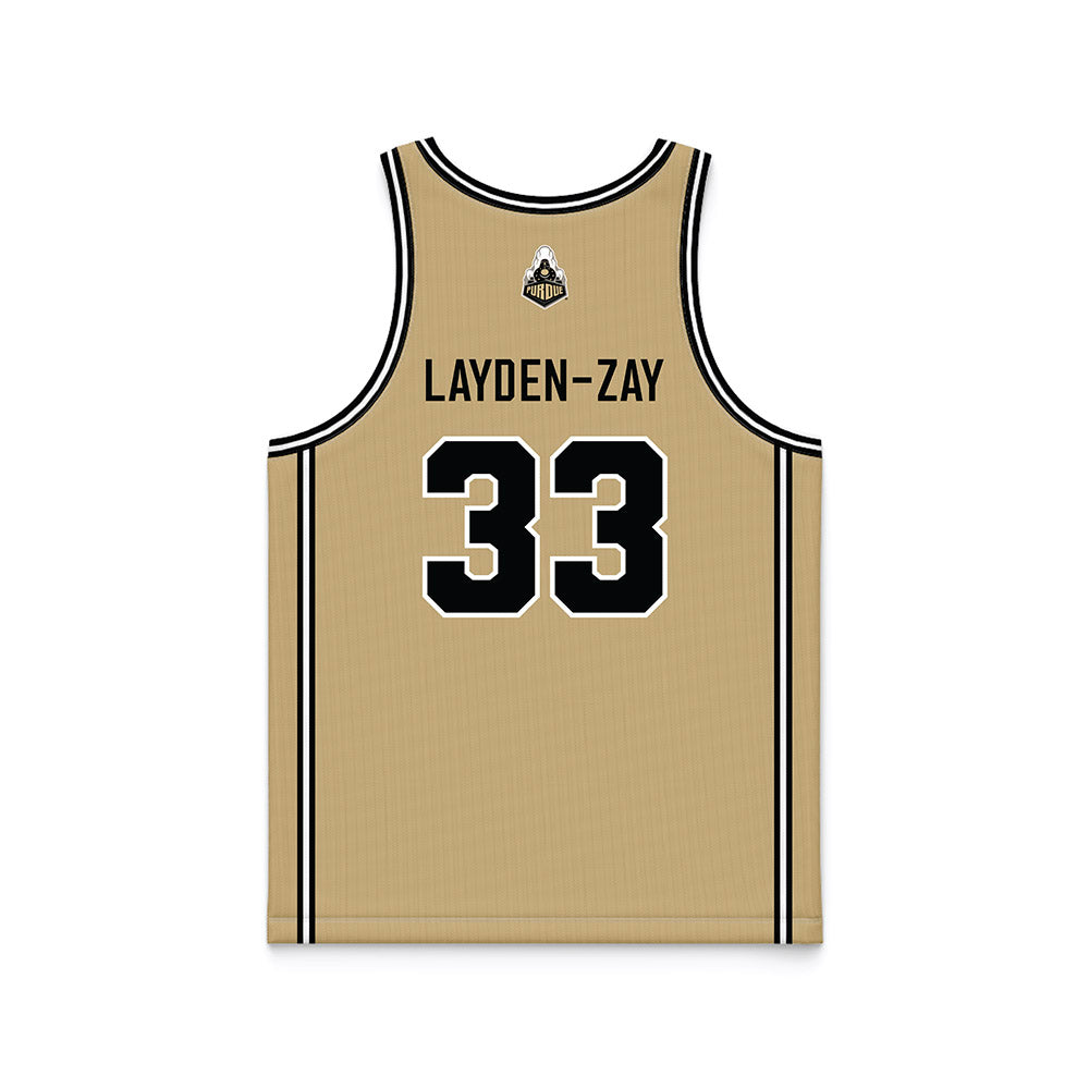 Purdue - NCAA Women's Basketball : Madison Layden-Zay - Gold Basketball Jersey-1