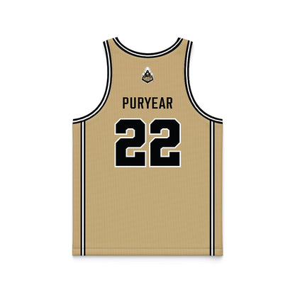 Purdue - NCAA Women's Basketball : Kendall Puryear - Gold Basketball Jersey-1