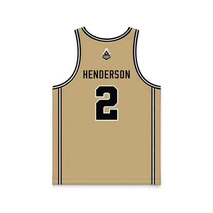 Purdue - NCAA Women's Basketball : Taylor Henderson - Gold Basketball Jersey-1
