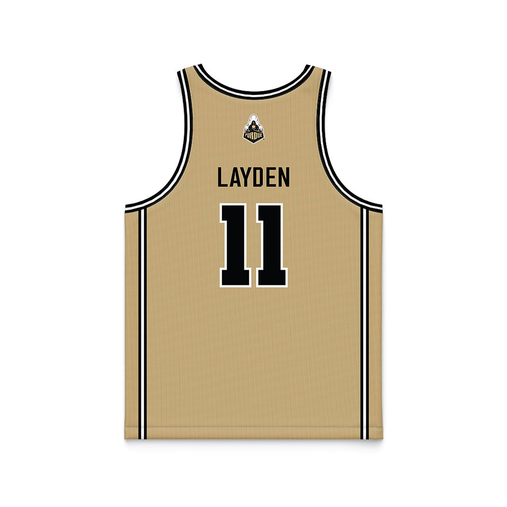 Purdue - NCAA Women's Basketball : McKenna Layden - Gold Basketball Jersey-1