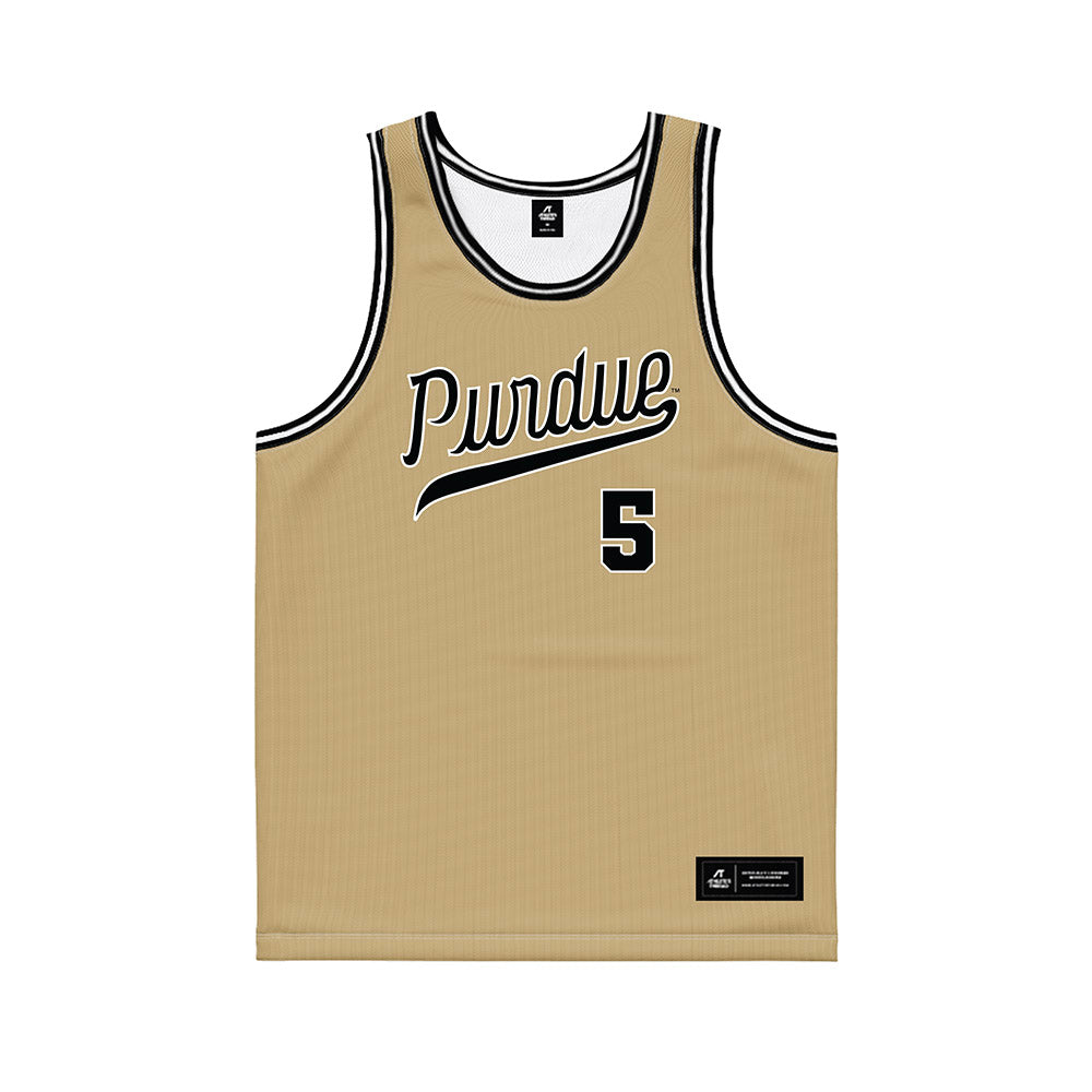 Purdue - NCAA Women's Basketball : Taylor Feldman - Gold Basketball Jersey-0