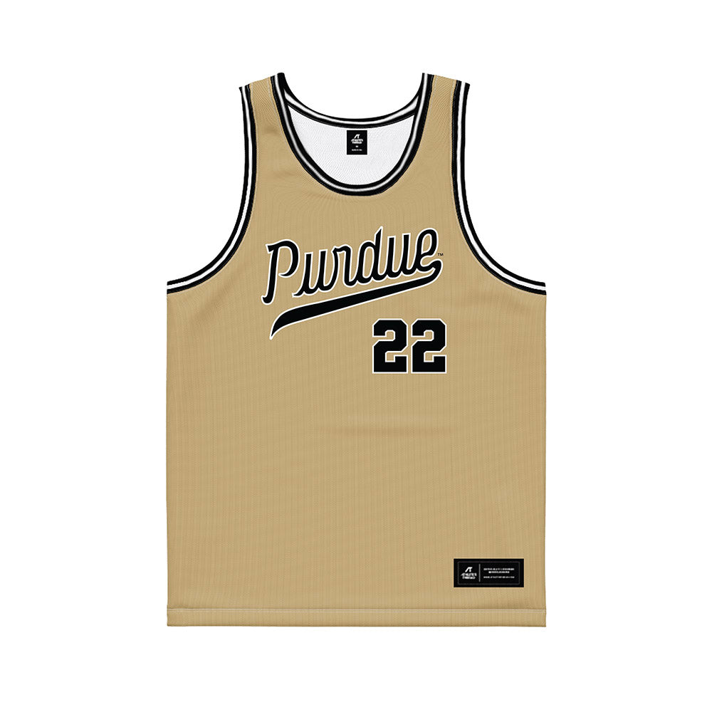 Purdue - NCAA Women's Basketball : Kendall Puryear - Gold Basketball Jersey-0